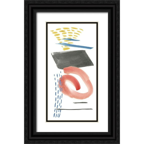 Wang, Melissa 18x32 Black Ornate Wood Framed with Double Matting Museum Art Print Titled - Above and Below III