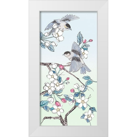 Wang, Melissa 18x32 White Modern Wood Framed Museum Art Print Titled - Whispers of Spring V