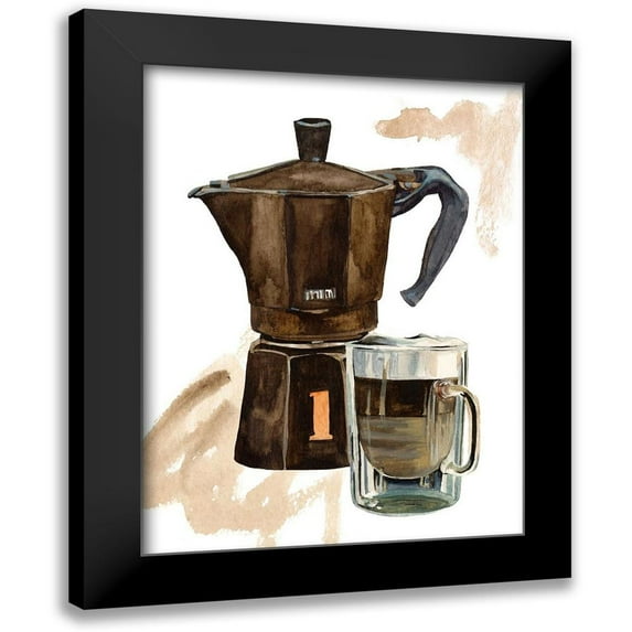 Wang, Melissa 19x24 Black Modern Framed Museum Art Print Titled - Morning Coffee III