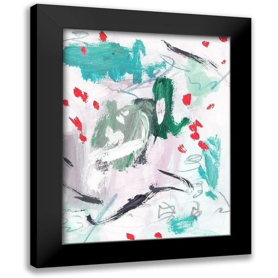 Wang, Melissa 19x24 Black Modern Framed Museum Art Print Titled - Rouge Splash III