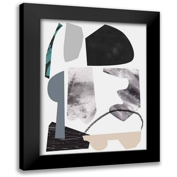 Wang, Melissa 19x24 Black Modern Framed Museum Art Print Titled - Underground Shapes VII