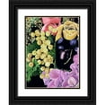 thumbnail image 1 of Wang, Melissa 19x24 Black Ornate Wood Framed with Double Matting Museum Art Print Titled - Floral on Black I, 1 of 4
