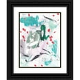 thumbnail image 1 of Wang, Melissa 19x24 Black Ornate Wood Framed with Double Matting Museum Art Print Titled - Rouge Splash III, 1 of 4