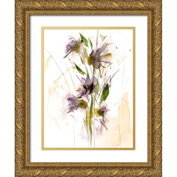 Wang, Melissa 19x24 Gold Ornate Wood Framed with Double Matting Museum Art Print Titled - After Rain III
