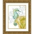 thumbnail image 1 of Wang, Melissa 19x24 Gold Ornate Wood Framed with Double Matting Museum Art Print Titled - Undersea Creatures I, 1 of 4