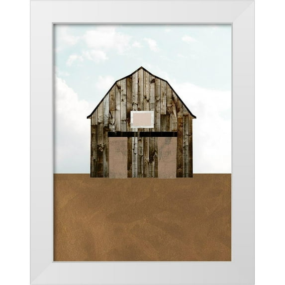 Wang, Melissa 19x24 White Modern Wood Framed Museum Art Print Titled - A Barns Portrait IV