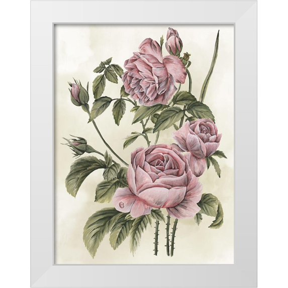 Wang, Melissa 19x24 White Modern Wood Framed Museum Art Print Titled - A Soft Breath II