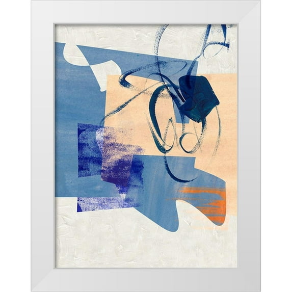 Wang, Melissa 19x24 White Modern Wood Framed Museum Art Print Titled - Night Fragment IV