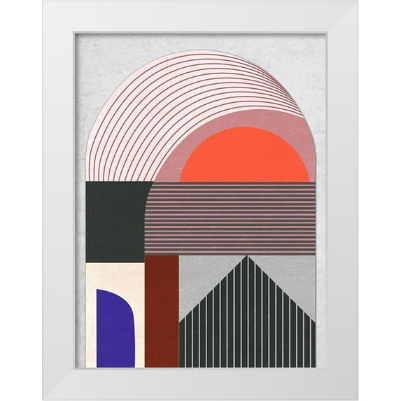 Wang, Melissa 19x24 White Modern Wood Framed Museum Art Print Titled - Sundown Meditation II