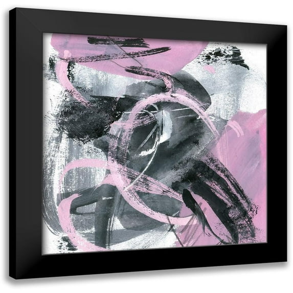 Wang, Melissa 20x20 Black Modern Framed Museum Art Print Titled - Bubble Gum I