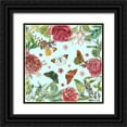 thumbnail image 1 of Wang, Melissa 20x20 Black Ornate Wood Framed with Double Matting Museum Art Print Titled - Circular Butterfly I, 1 of 4