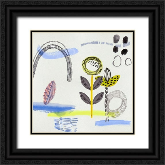Wang, Melissa 20x20 Black Ornate Wood Framed with Double Matting Museum Art Print Titled - Light Dreams III