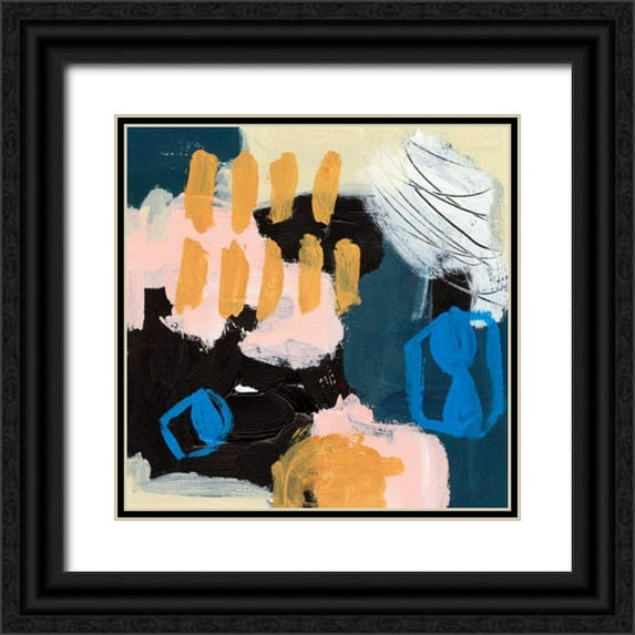 Wang, Melissa 20x20 Black Ornate Wood Framed with Double Matting Museum Art Print Titled - Playground II