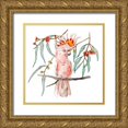 thumbnail image 1 of Wang, Melissa 20x20 Gold Ornate Wood Framed with Double Matting Museum Art Print Titled - Pink Cockatoo II, 1 of 4