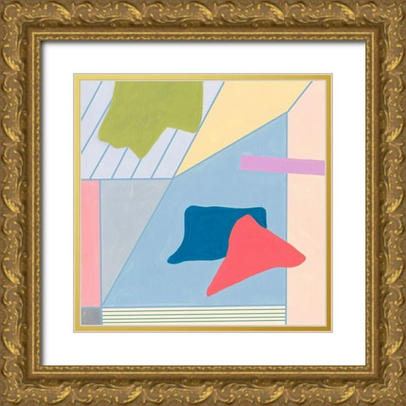 Wang, Melissa 20x20 Gold Ornate Wood Framed with Double Matting Museum Art Print Titled - Radiant Light II
