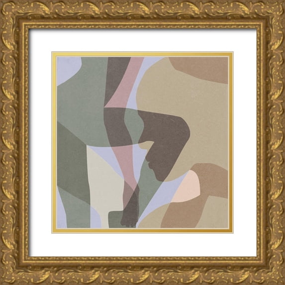 Wang, Melissa 20x20 Gold Ornate Wood Framed with Double Matting Museum Art Print Titled - Stories In Between II