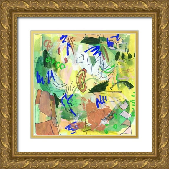 Wang, Melissa 20x20 Gold Ornate Wood Framed with Double Matting Museum Art Print Titled - Urban Fringe II