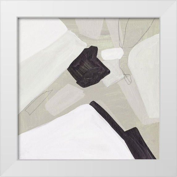 Wang, Melissa 20x20 White Modern Wood Framed Museum Art Print Titled - Foggy Mountains III