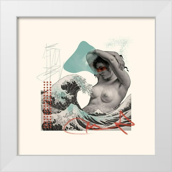 Wang, Melissa 20x20 White Modern Wood Framed Museum Art Print Titled - Lost Lullaby VI
