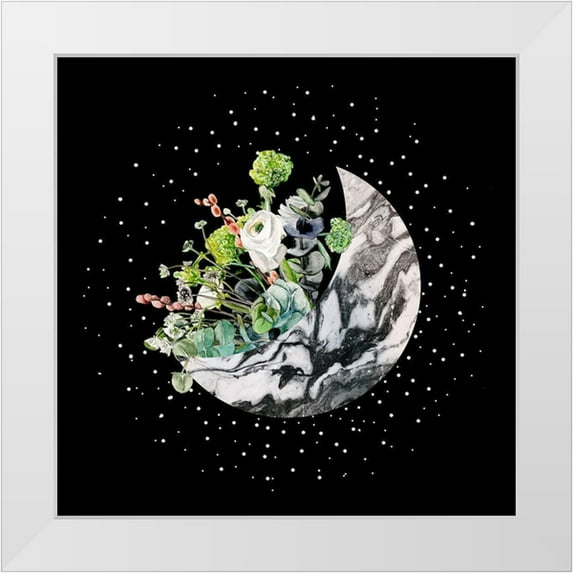 Wang, Melissa 20x20 White Modern Wood Framed Museum Art Print Titled - Luna II