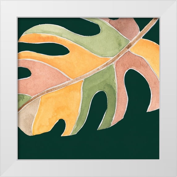 Wang, Melissa 20x20 White Modern Wood Framed Museum Art Print Titled - Palm Grove IV