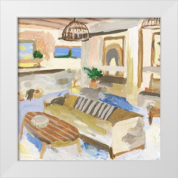 Wang, Melissa 20x20 White Modern Wood Framed Museum Art Print Titled - Sunshine Inside IV