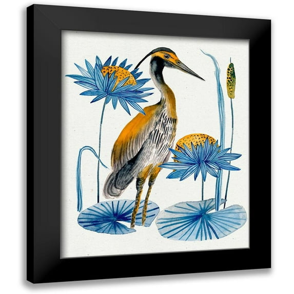 Wang, Melissa 20x24 Black Modern Framed Museum Art Print Titled - Heron Pond II