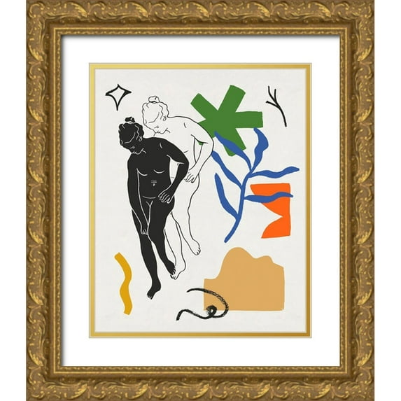 Wang, Melissa 20x24 Gold Ornate Wood Framed with Double Matting Museum Art Print Titled - Starry Venus III