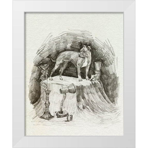Wang, Melissa 20x24 White Modern Wood Framed Museum Art Print Titled - A Gentleman V