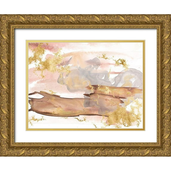 Wang, Melissa 24x19 Gold Ornate Wood Framed with Double Matting Museum Art Print Titled - Shadows of Dawn I