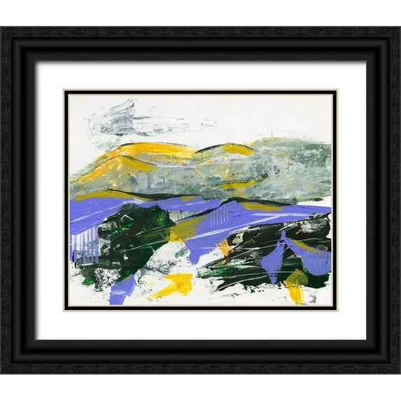 Wang, Melissa 24x20 Black Ornate Wood Framed with Double Matting Museum Art Print Titled - Silent Mountain IV