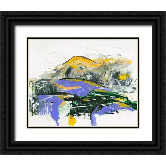 Wang, Melissa 24x20 Black Ornate Wood Framed with Double Matting Museum Art Print Titled - Silent Mountain V