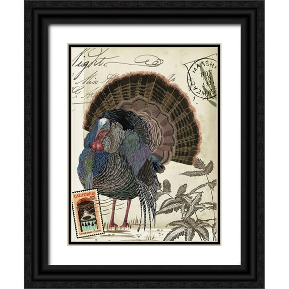 Wang, Melissa 25x32 Black Ornate Wood Framed with Double Matting Museum Art Print Titled - Autumn Palette I