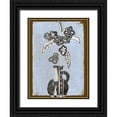thumbnail image 1 of Wang, Melissa 25x32 Black Ornate Wood Framed with Double Matting Museum Art Print Titled - Graphic Flowers in Vase I, 1 of 4