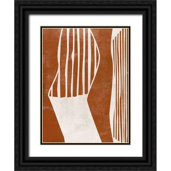 Wang, Melissa 25x32 Black Ornate Wood Framed with Double Matting Museum Art Print Titled - Indian Field II