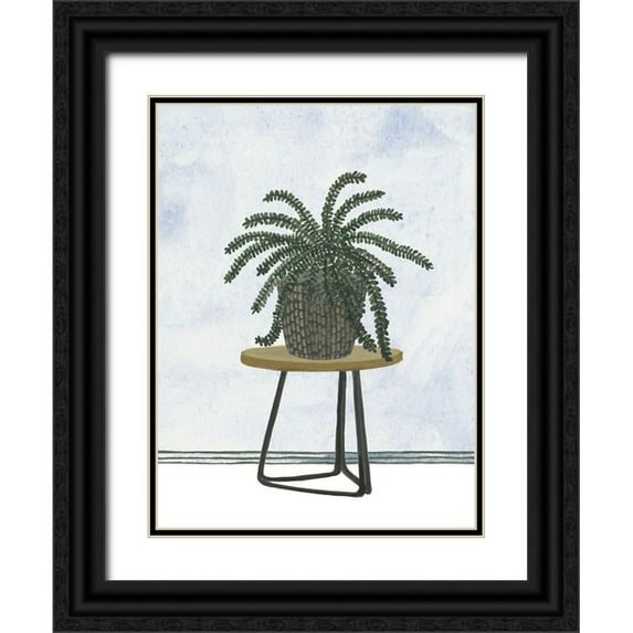 Wang, Melissa 25x32 Black Ornate Wood Framed with Double Matting Museum Art Print Titled - Mes Plants II
