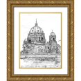thumbnail image 1 of Wang, Melissa 25x32 Gold Ornate Wood Framed with Double Matting Museum Art Print Titled - City in Black and White III, 1 of 4
