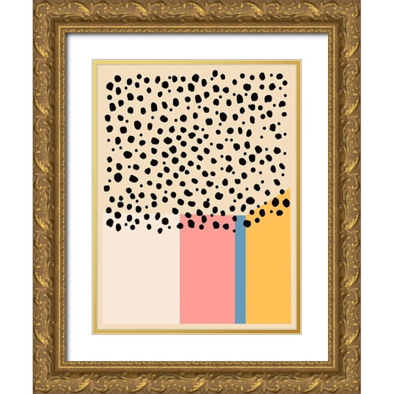 Wang, Melissa 25x32 Gold Ornate Wood Framed with Double Matting Museum Art Print Titled - Color Studies II