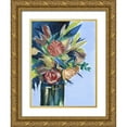 thumbnail image 1 of Wang, Melissa 25x32 Gold Ornate Wood Framed with Double Matting Museum Art Print Titled - Flowers in a Vase I, 1 of 4