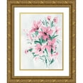 thumbnail image 1 of Wang, Melissa 25x32 Gold Ornate Wood Framed with Double Matting Museum Art Print Titled - Posy Blooms III, 1 of 4