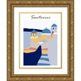 thumbnail image 1 of Wang, Melissa 25x32 Gold Ornate Wood Framed with Double Matting Museum Art Print Titled - Santorini Greece IV, 1 of 4