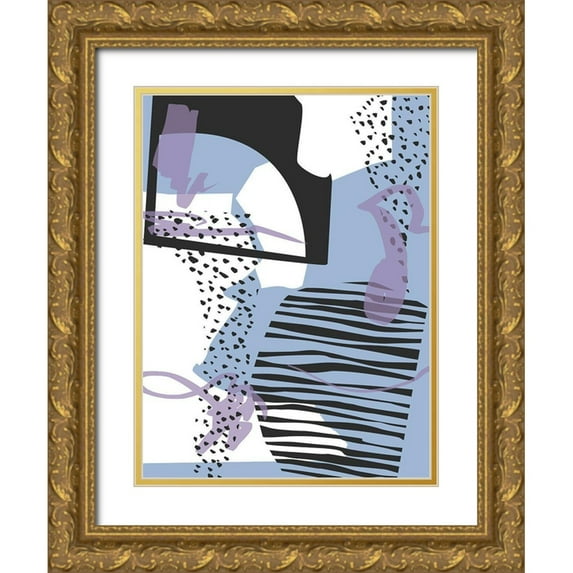 Wang, Melissa 25x32 Gold Ornate Wood Framed with Double Matting Museum Art Print Titled - Sounds of the Ocean II