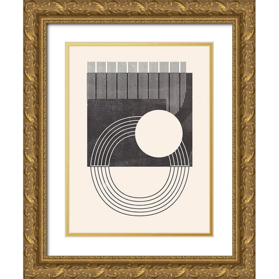 Wang, Melissa 25x32 Gold Ornate Wood Framed with Double Matting Museum Art Print Titled - Unknown Space III