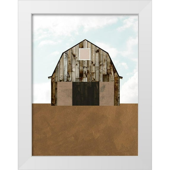 Wang, Melissa 25x32 White Modern Wood Framed Museum Art Print Titled - A Barns Portrait II