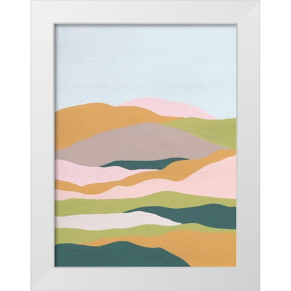 Wang, Melissa 25x32 White Modern Wood Framed Museum Art Print Titled - Cloud Layers II