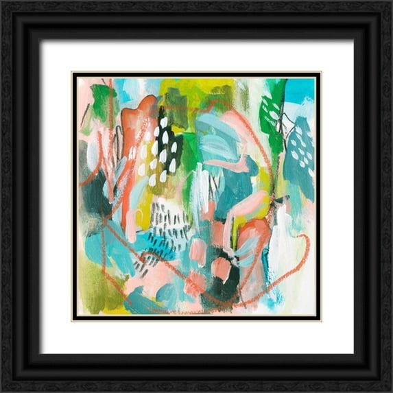Wang, Melissa 26x26 Black Ornate Wood Framed with Double Matting Museum Art Print Titled - Constant Change IV