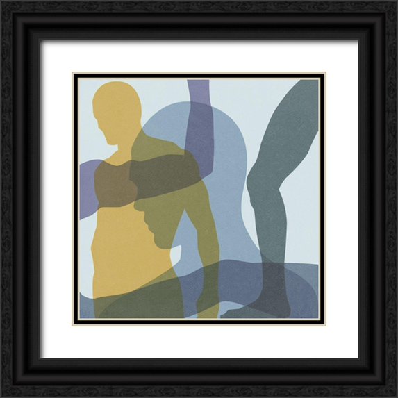 Wang, Melissa 26x26 Black Ornate Wood Framed with Double Matting Museum Art Print Titled - Golden Dream I