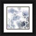 thumbnail image 1 of Wang, Melissa 26x26 Black Ornate Wood Framed with Double Matting Museum Art Print Titled - Midnight Blue Breath II, 1 of 4