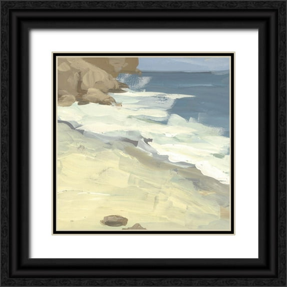 Wang, Melissa 26x26 Black Ornate Wood Framed with Double Matting Museum Art Print Titled - Oceanside II