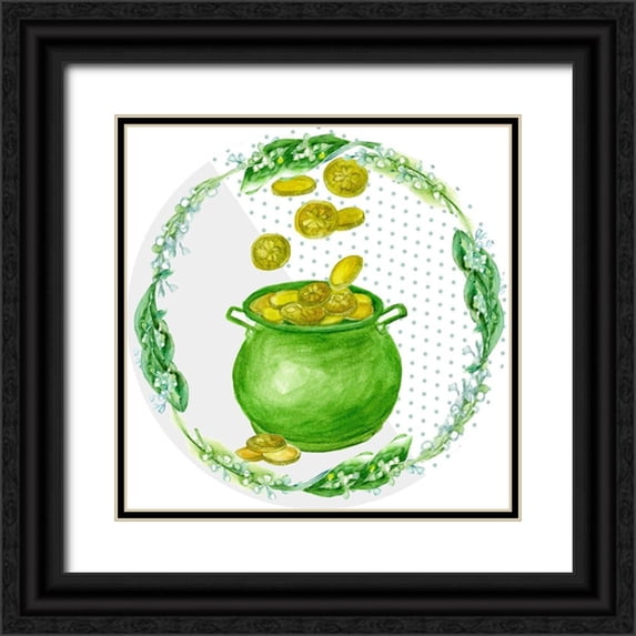 Wang, Melissa 26x26 Black Ornate Wood Framed with Double Matting Museum Art Print Titled - St. Patricks Day Collection G